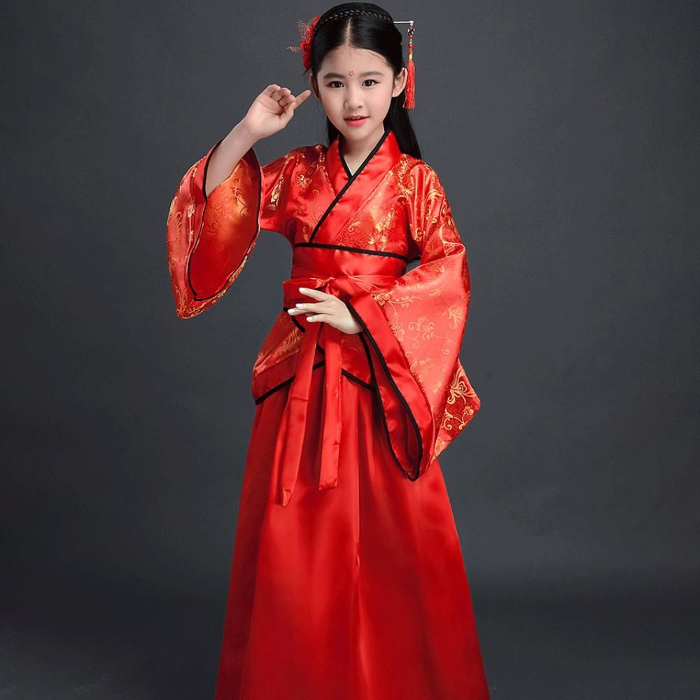 Robe Silk Women - Costumes ethniques anciens pour enfants, Robe