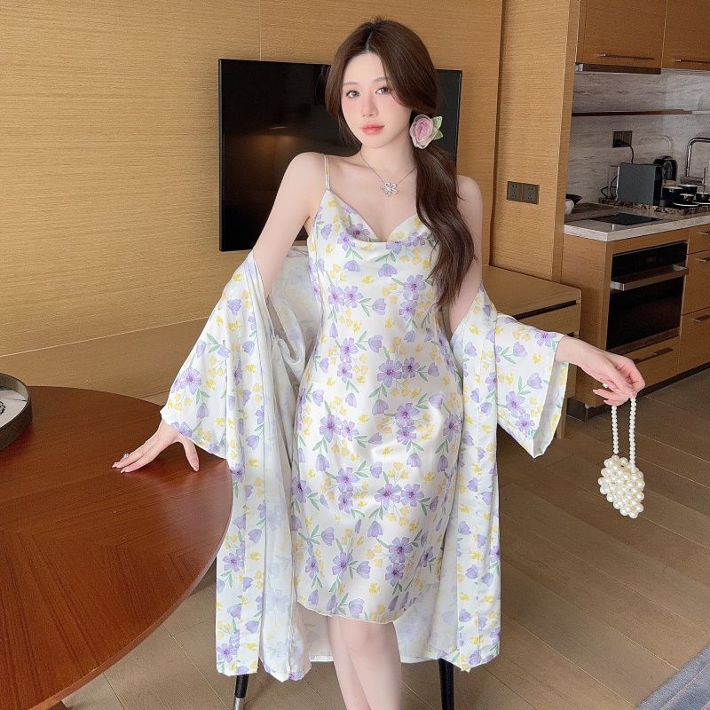 Robe Silk Women - Ensemble deux pièces jupe à bretelles