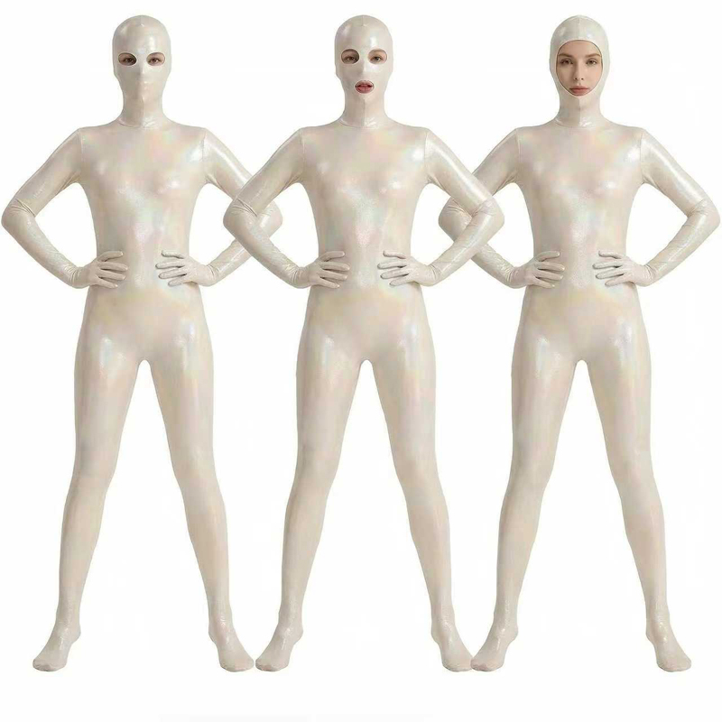 Shapewear Bodysuit Firm - Combinaison Zentai brillante dégradée pour femme,