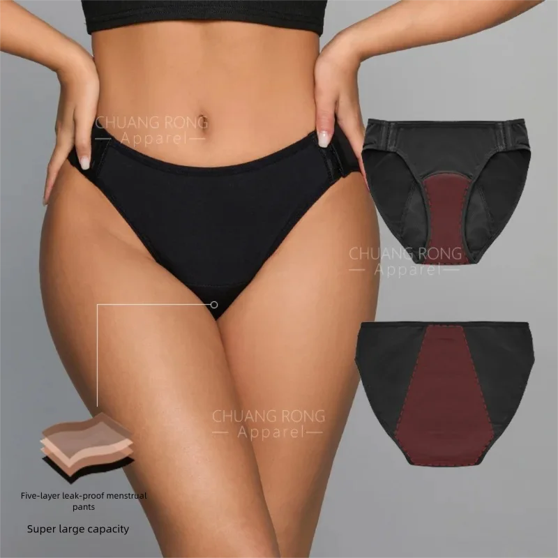 Period Panty Absorbent - Sous-vêtements menstruels à bouton-pression facile pour