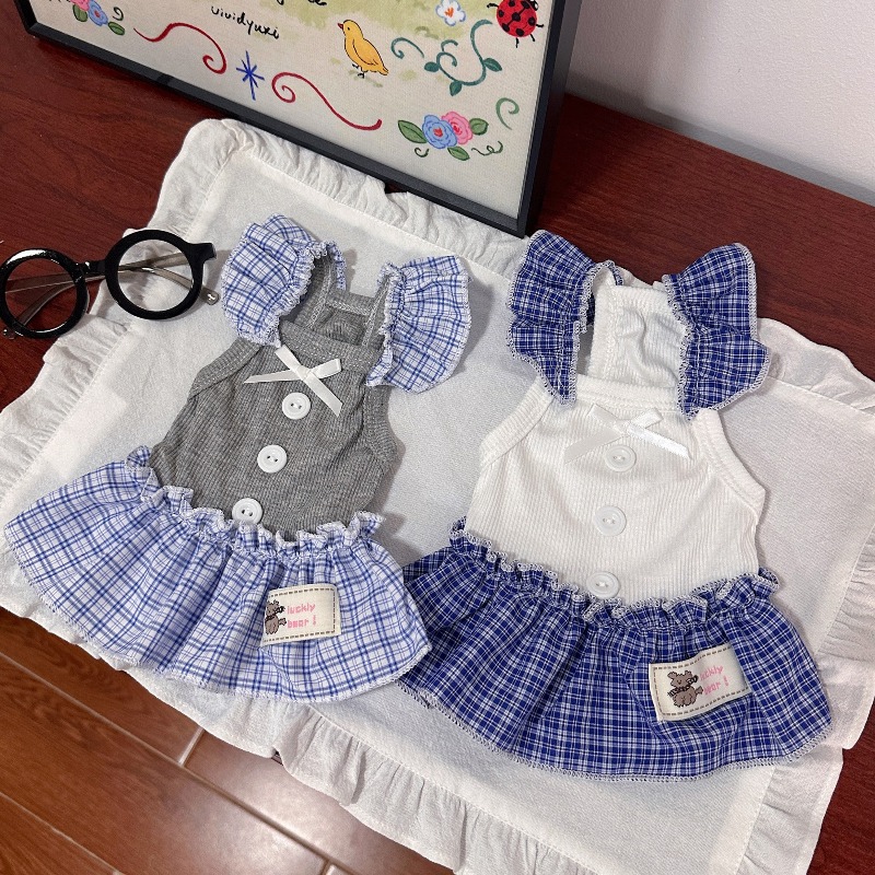 Lace Teddy Lingerie - Robe d'été pour animaux de compagnie,