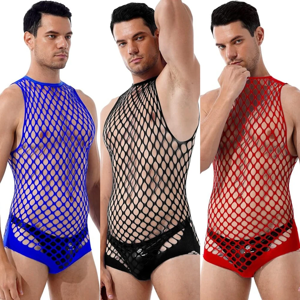 Bodystocking Fishnet - Body Gay pour hommes, costumes fétichistes,