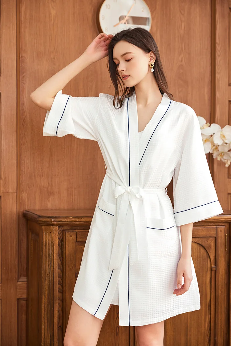 Robe Silk Women - Gaufre Jacquard 100% soie de mûrier