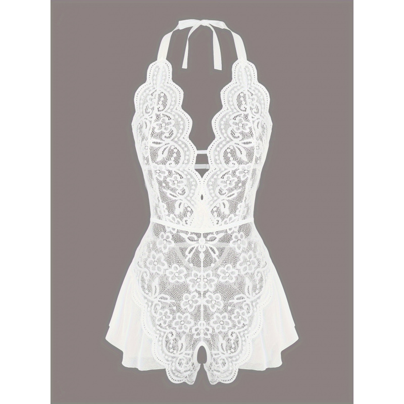 Lace Teddy Lingerie - Teddy en dentelle et résille charmant,