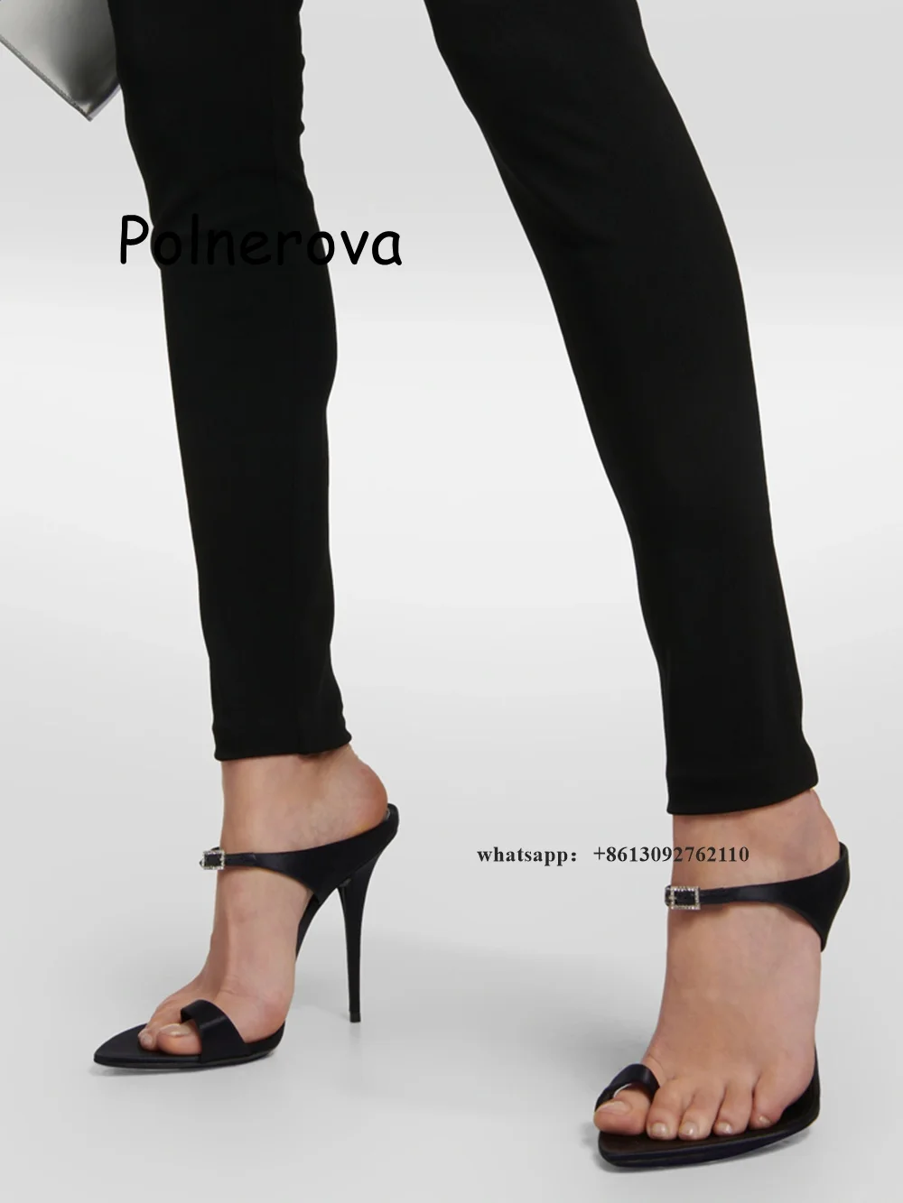 Slip Dress Satin - Sandales ouvertes pour femmes, tongs, talons