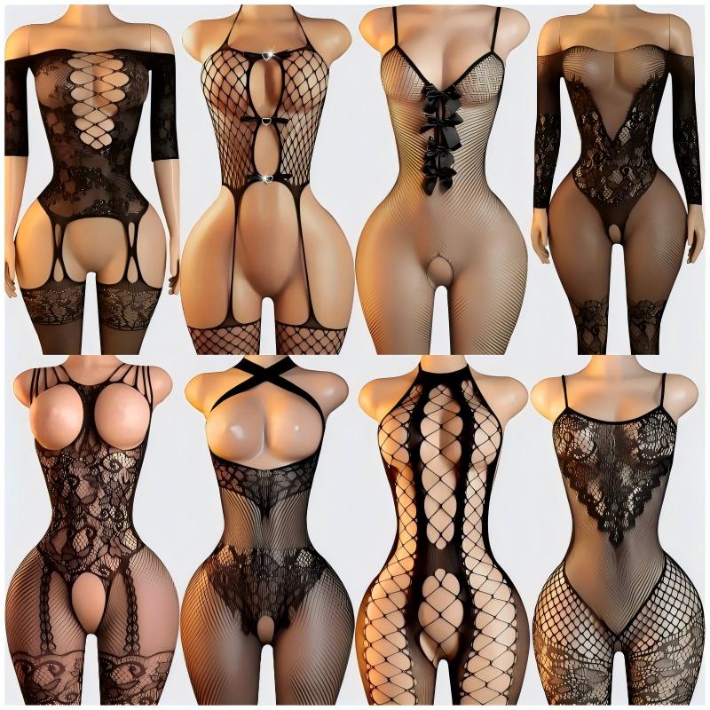 Bodystocking Fishnet - Ensemble de lingerie sexy pour femmes,