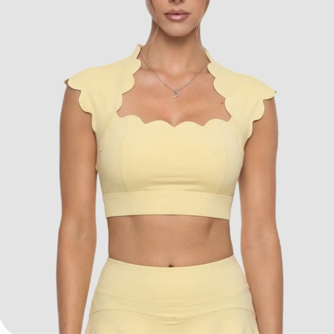 Sports Bra High Impact - Débardeur de sport ondulé pour femme,
