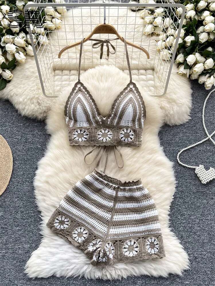 Costume 2 pièces en tricot pou - Cami Top Lace avis et prix