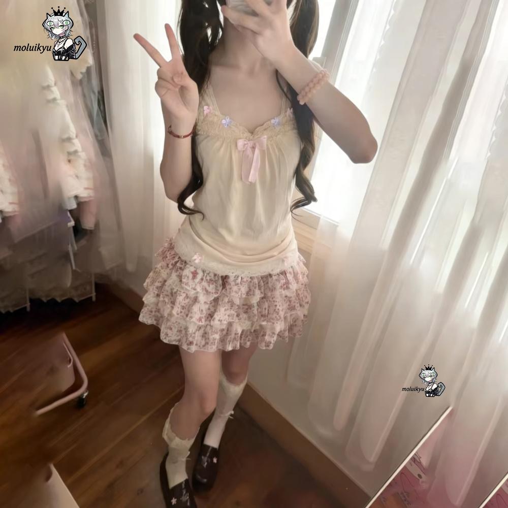Ensemble 2 pièces Y2K pour fem - Cami Top Lace avis et prix
