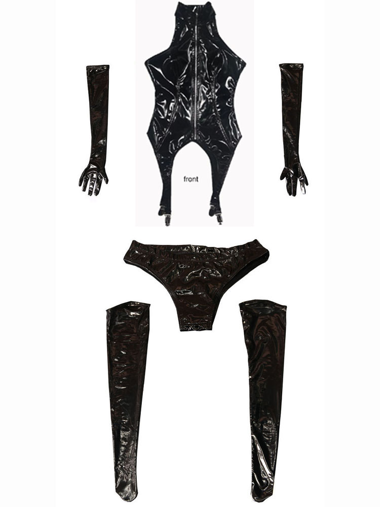 Tenue de cosplay en cuir PU br - Garter Belt Set avis et prix