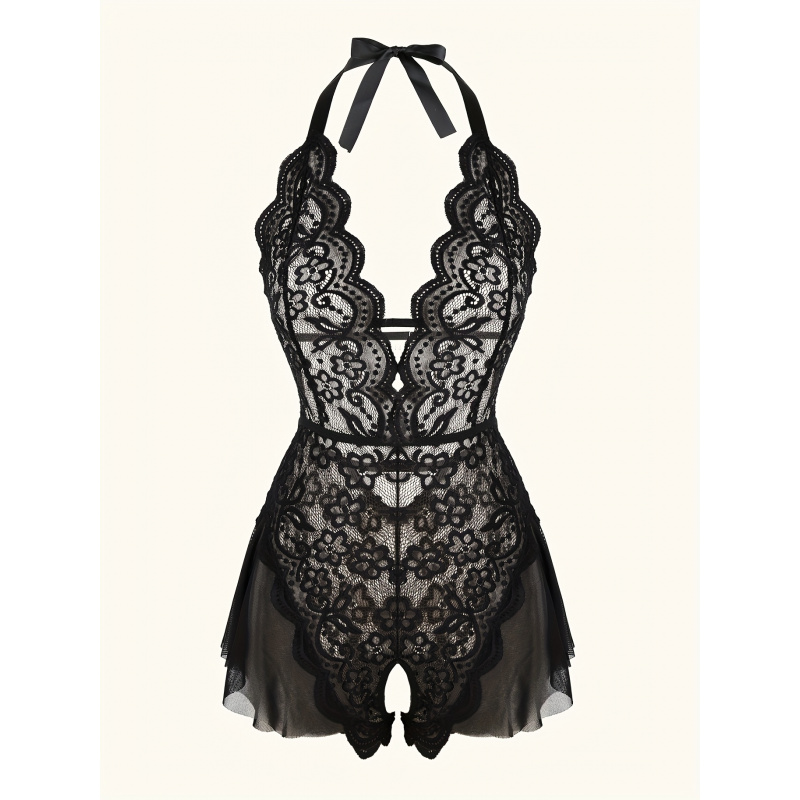 Teddy en dentelle et résille c - Lace Teddy Lingerie avis et prix