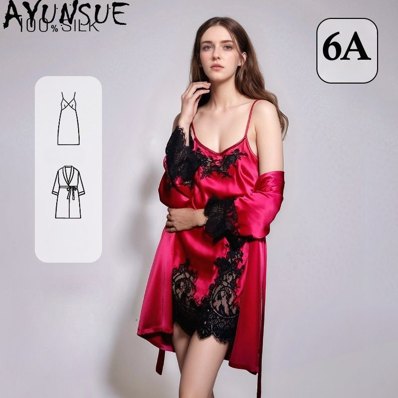 AYUNSUE Robe de nuit 100% soie - Robe Silk Women avis et prix