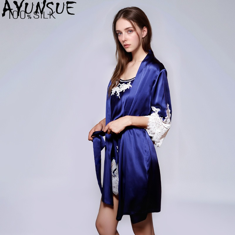 AYUNSUE Robe de nuit 100% soie - Robe Silk Women avis et prix