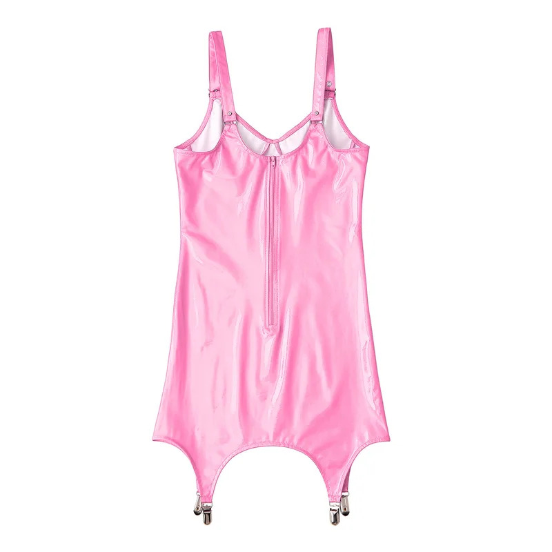 Mini robe en cuir PVC métalliq - Babydoll Chemise Night avis et prix