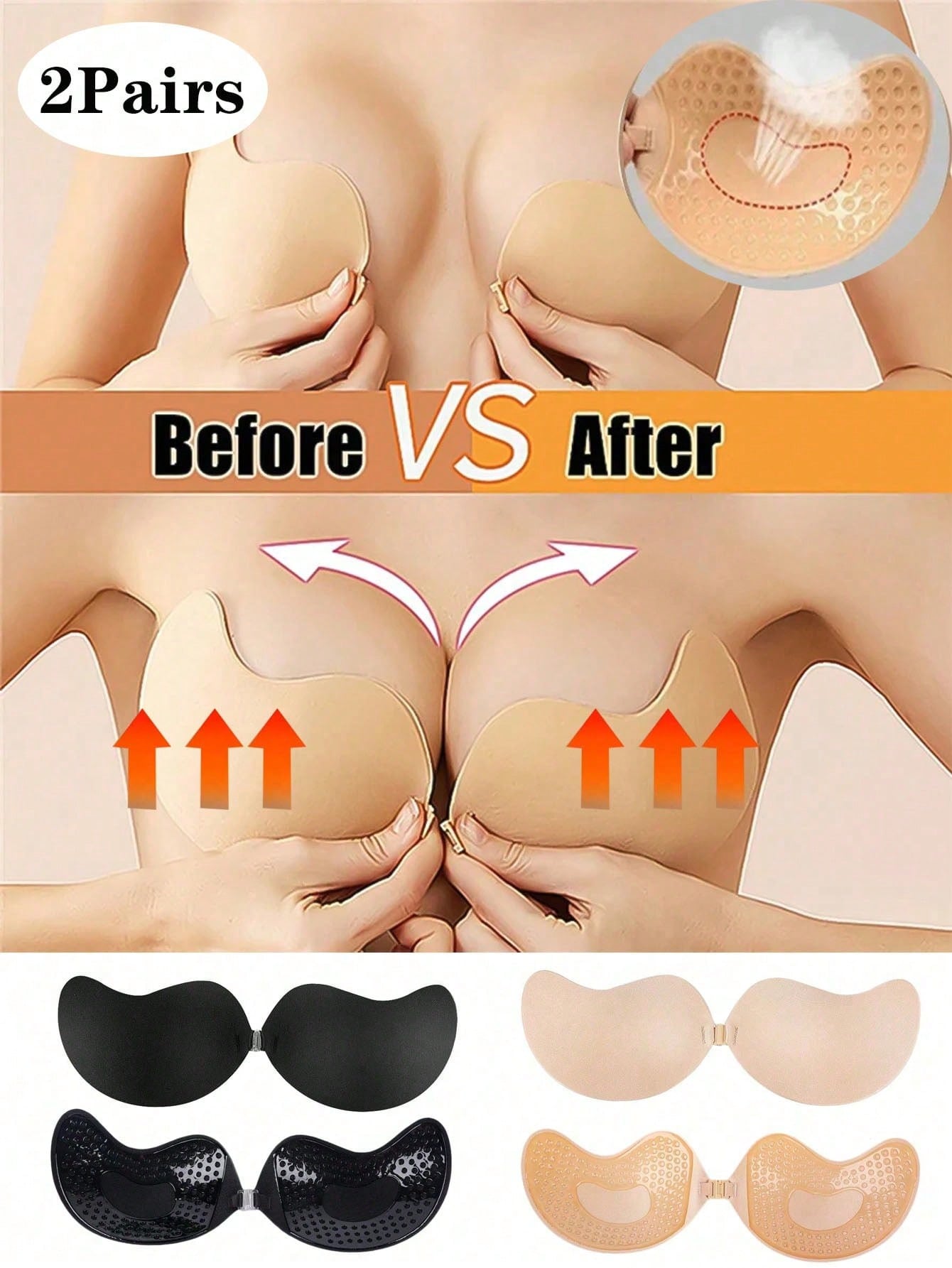Lot de 2 soutiens-gorge invisi - Push Up Bra Padded avis et prix
