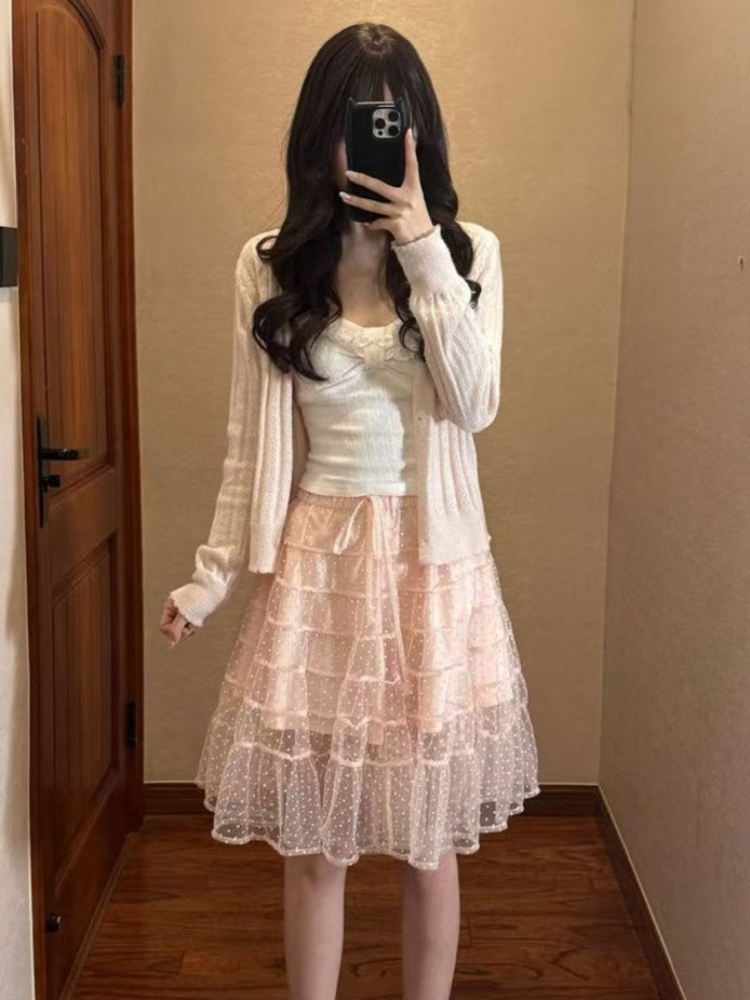 Ensemble 3 pièces mode coréenn - Cami Top Lace avis et prix